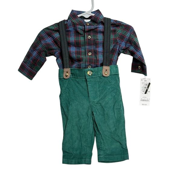Carter’s 3 Month Button Up Holiday 2 Piece Outfit - Picture 1 of 2